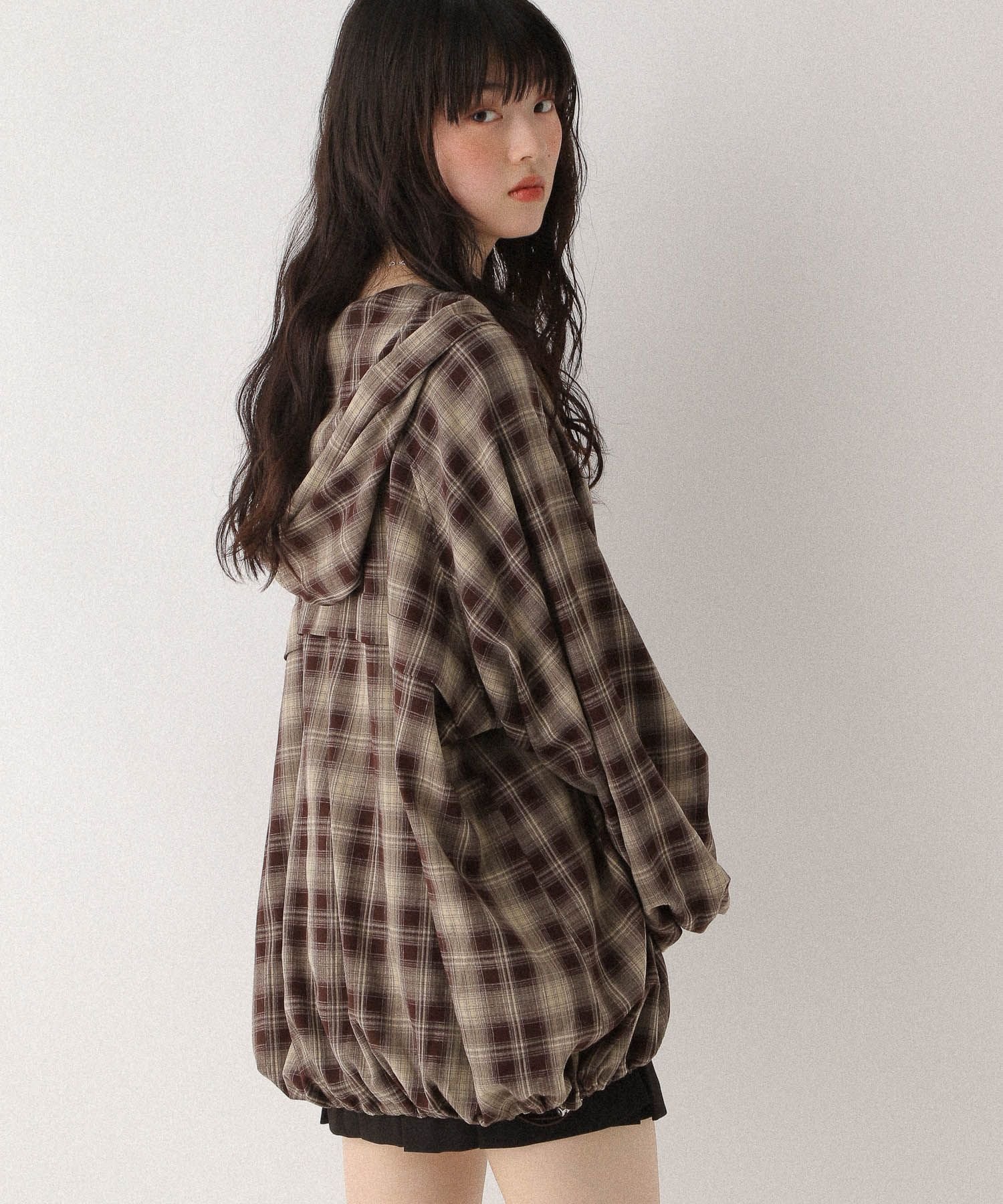 【ヘザー/Heather】のオンブレチェックフードブルゾン インテリア・キッズ・メンズ・レディースファッション・服の通販 founy(ファニー) 　ファッション　Fashion　レディースファッション　Fashion for Women　アウター　Coat / Outerwear Collection　ブルゾンジャケット・スポーティアウター　Blouson Jackets　おすすめ　Recommended / Our Picks　ブルゾン　Blouson, Bomber Jacket　ミドル　Middle Length, Mid Height　夏　Summer　秋　Autumn　ブラウン|ID: prp329100004598243 ipo3291000000032683627