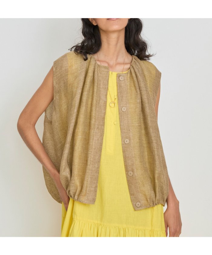 【ハウス オブ ロータス/HOUSE OF LOTUS】のリネンカラミギャザージレ インテリア・キッズ・メンズ・レディースファッション・服の通販 founy(ファニー) https://founy.com/ ファッション Fashion レディースファッション Ladies' Fashion Online アウター Coat Outerwear トップス・カットソー Tops/Tshirt ベスト/ジレ Gilets/Vests 2025年 2025 2025春夏・S/S Ss,Spring/Summer,2025 おすすめ Recommend ドレス Dress バルーン Balloon 夏 Summer S/S・春夏 Ss・Spring/Summer |ID: prp329100004598248 ipo3291000000032683654