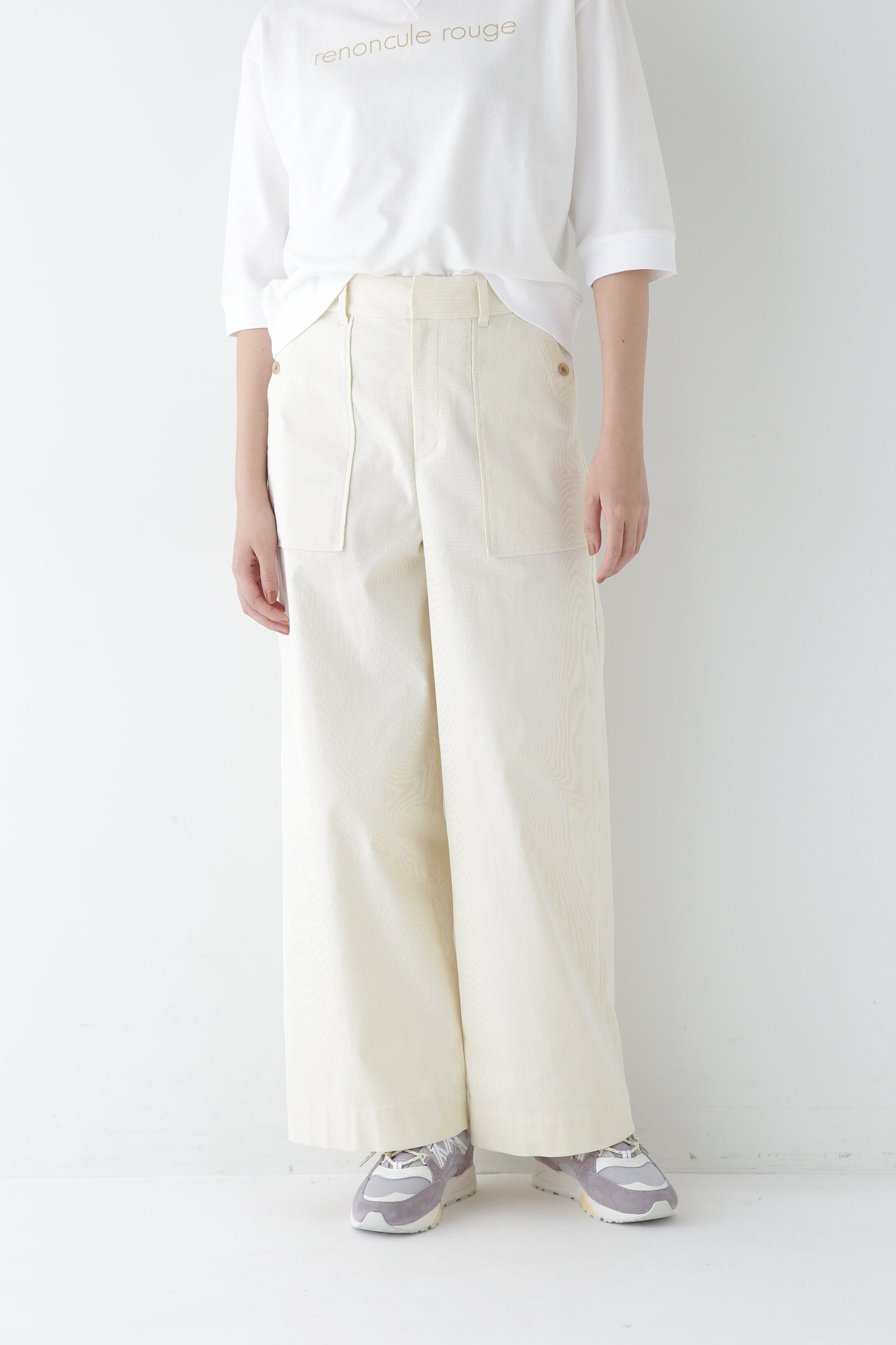 【ヒューマンウーマン/HUMAN WOMAN】のコードストレッチベイカーセミワイドパンツ 人気、トレンドファッション・服の通販 founy(ファニー) 　ファッション　Fashion　レディースファッション　Ladies' Fashion Online　パンツ　Pants　おすすめ　Recommend　ストレッチ　Stretch　人気　Popularity　定番　Standard　 other-1|ID: prp329100004598252 ipo3291000000032683691