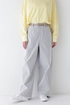 【ヒューマンウーマン/HUMAN WOMAN】のコードストレッチベイカーセミワイドパンツ ネイビーストライプ3|ID: prp329100004598252 ipo3291000000032683698
