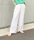 【ノーリーズ/NOLLEY'S】の【WEB STAFF恵 別注カラーあり】《セットアップ対応》リネンセミワイドパンツ ホワイト|ID: prp329100004598263 ipo3291000000033385949