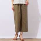 【ロブジェ/LOBJIE】の【洗える・ドライタッチ・セットアップ可能】綿麻ストライプセミワイドパンツ グリーン|ID: prp329100004598267 ipo3291000000032683832