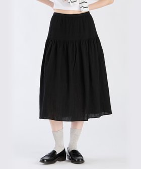 【アニエスベー ファム/agnes b. FEMME】のコットンクレープスカート 人気、トレンドファッション・服の通販 founy(ファニー) ファッション Fashion レディースファッション Ladies' Fashion Online スカート Skirt エレガント 上品 Elegant シンプル Simple ティアードスカート Tiered Skirt リラックス Relax |ID:prp329100004598317
