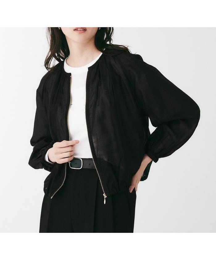 【アンタイトル/UNTITLED】のシアーローンブルゾン インテリア・キッズ・メンズ・レディースファッション・服の通販 founy(ファニー) https://founy.com/ ファッション Fashion レディースファッション Ladies' Fashion Online アウター Coat Outerwear ブルゾン Blouson/Jackets ギャザー Gather フォルム Form ポケット Pocket |ID: prp329100004598535 ipo3291000000032687224