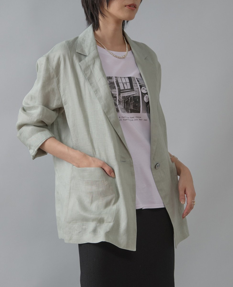 【その他のブランド/Other】のリネンライトジャケット インテリア・キッズ・メンズ・レディースファッション・服の通販 founy(ファニー) 　ファッション　Fashion　レディースファッション　Fashion for Women　アウター　Coat / Outerwear Collection　レディースジャケット・軽アウター　Jackets　おすすめ　Recommended / Our Picks　シアー　Sheer, See-Through　ジャケット　Jacket, Outerwear　スリット　Slit, Slit Detail　トレンド　Trend, Trending Now　バランス　Balance, Style Balance　リネン　Linen, Linen Fabric　ロング　Long, Long-Length　今季　This Season, Current Season　羽織　Haori, Light Jacket　ミント|ID: prp329100004598542 ipo3291000000032687279