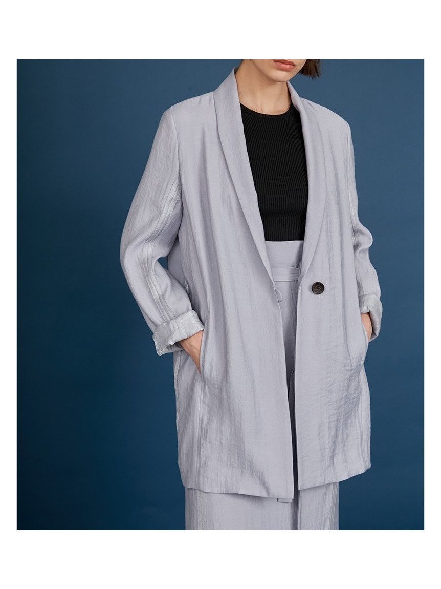 【スタイリング/styling】のバックサテンジャケット インテリア・キッズ・メンズ・レディースファッション・服の通販 founy(ファニー) 　雑誌掲載アイテム　Magazine Items　ファッション雑誌　Fashion Magazines　オッジ　Oggi　ファッション　Fashion　レディースファッション　Ladies' Fashion Online　アウター　Coat Outerwear　ジャケット　Jackets　10月号　October Issue　エレガント 上品　Elegant　ショール　Shawl　ジャケット　Jacket　スーツ　Suit　セットアップ　Set Up　ポケット　Pocket　リラックス　Relax　雑誌　Magazine　SAX[083]|ID: prp329100004598549 ipo3291000000032687351