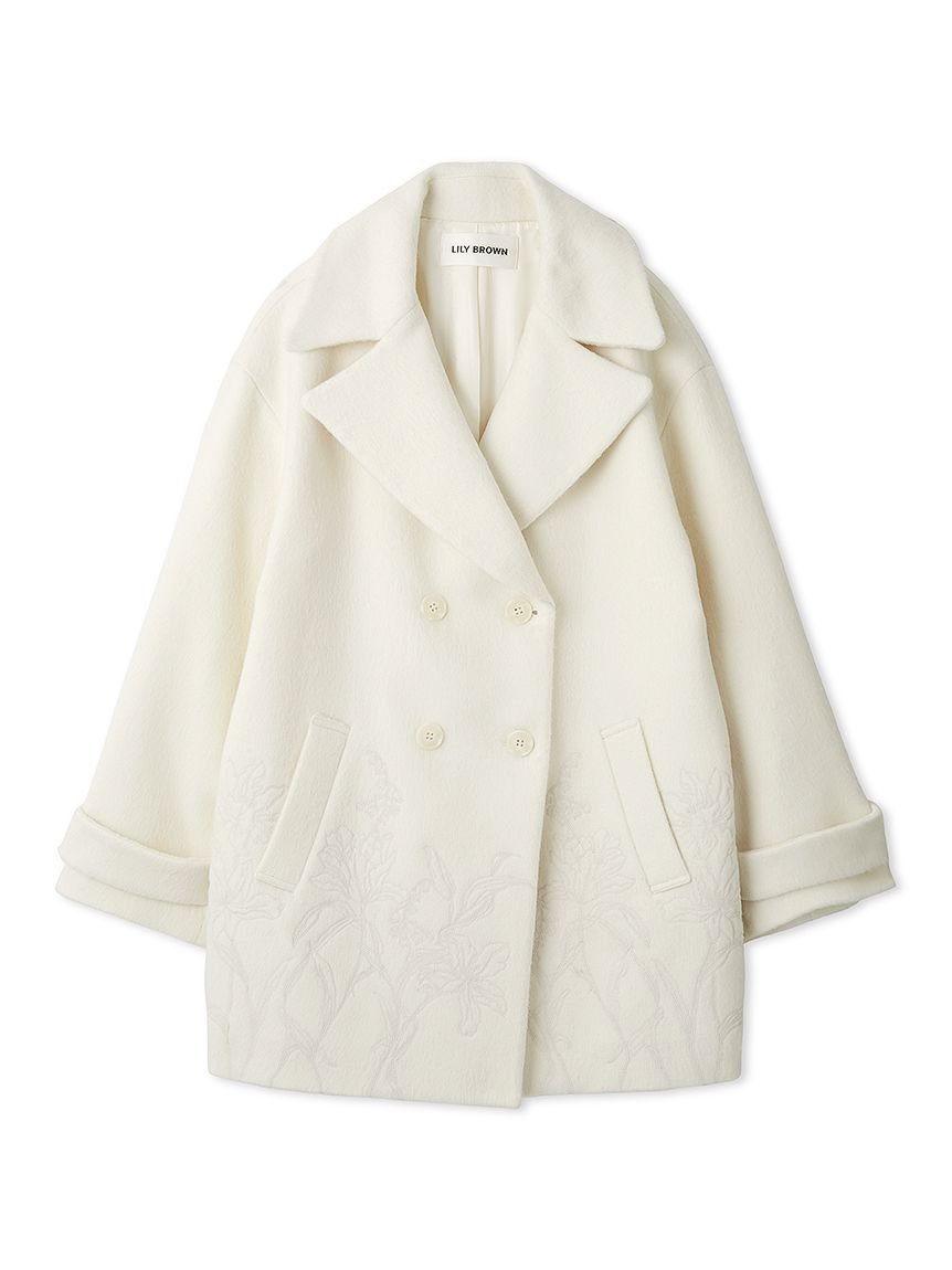 【リリーブラウン/Lily Brown】のエンブロイダリーコクーンコート 人気、トレンドファッション・服の通販 founy(ファニー) 　ファッション　Fashion　レディースファッション　Ladies' Fashion Online　アウター　Coat Outerwear　コート　Coats　トレンド　Trend　パターン　Pattern　ミドル　Middle　モチーフ　Motif　今季　This Season　春　Spring　 other-1|ID: prp329100004598552 ipo3291000000032687385