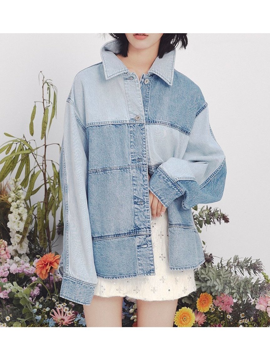 【フレイ アイディー/FRAY I.D】の【upper hights】THE TIBBYデニムジャケット インテリア・キッズ・メンズ・レディースファッション・服の通販 founy(ファニー) 　雑誌掲載アイテム　Magazine Items　ファッション雑誌　Fashion Magazines　クラッシィ　CLASSY.　ファッション　Fashion　レディースファッション　Ladies' Fashion Online　アウター　Coat Outerwear　ジャケット　Jackets　デニムジャケット　Denim Jackets　3月号　March Issue　クール　Cool　ジャケット　Jacket　スタイリッシュ　Stylish　デニム　Denim　パッチワーク　Patchwork　ポケット　Pocket　ミックス　Mix　切替　Switching　雑誌　Magazine　MIX[930]|ID: prp329100004598558 ipo3291000000032687424