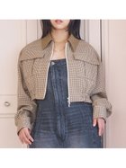 【リリーブラウン/Lily Brown】のフラップデザインコンパクトブルゾン CHECK[931]|ID: prp329100004598560 ipo3291000000032687437