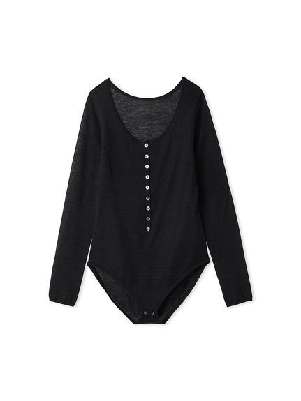 【スタイリング/styling】のヘンリーネックニットボディースーツ インテリア・キッズ・メンズ・レディースファッション・服の通販 founy(ファニー) 　ファッション　Fashion　レディースファッション　Ladies' Fashion Online　トップス・カットソー　Tops/Tshirt　ニット　Knit Tops　BLK[009]|ID: prp329100004598569 ipo3291000000032687510