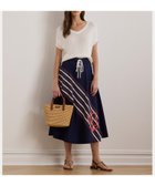 【ラルフローレン/RALPH LAUREN】のローププリント ツイル レースアップ ミディ スカート 410ネイビー|ID: prp329100004598600 ipo3291000000032687823