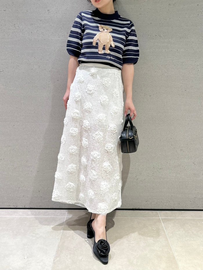 【リリーブラウン/Lily Brown】のフラワーモチーフメッシュスカート インテリア・キッズ・メンズ・レディースファッション・服の通販 founy(ファニー) https://founy.com/ ファッション Fashion レディースファッション Ladies' Fashion Online スカート Skirt ダウン Down チュール Tulle フラワー Flower メッシュ Mesh モチーフ Motif エレガント 上品 Elegant |ID: prp329100004598749 ipo3291000000032688990