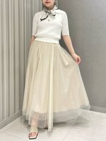 【フレイ アイディー/FRAY I.D】のチュールギャザーフレアスカート 人気、トレンドファッション・服の通販 founy(ファニー) ファッション Fashion レディースファッション Fashion for Women スカート Skirts Aライン・フレアスカート A-Line & Flared Skirts スペシャル Special, Limited Edition チュール Tulip, Tulip Motif フラット Flat, Flat Shoes |ID:prp329100004598760