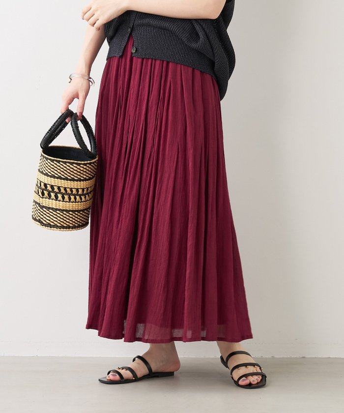 【マイカ ディール/MICA & DEAL】のインド綿クレープランダムタックスカート インテリア・キッズ・メンズ・レディースファッション・服の通販 founy(ファニー) https://founy.com/ ファッション Fashion レディースファッション Ladies' Fashion Online スカート Skirt インド India ランダム Random 夏 Summer |ID: prp329100004598772 ipo3291000000032689146