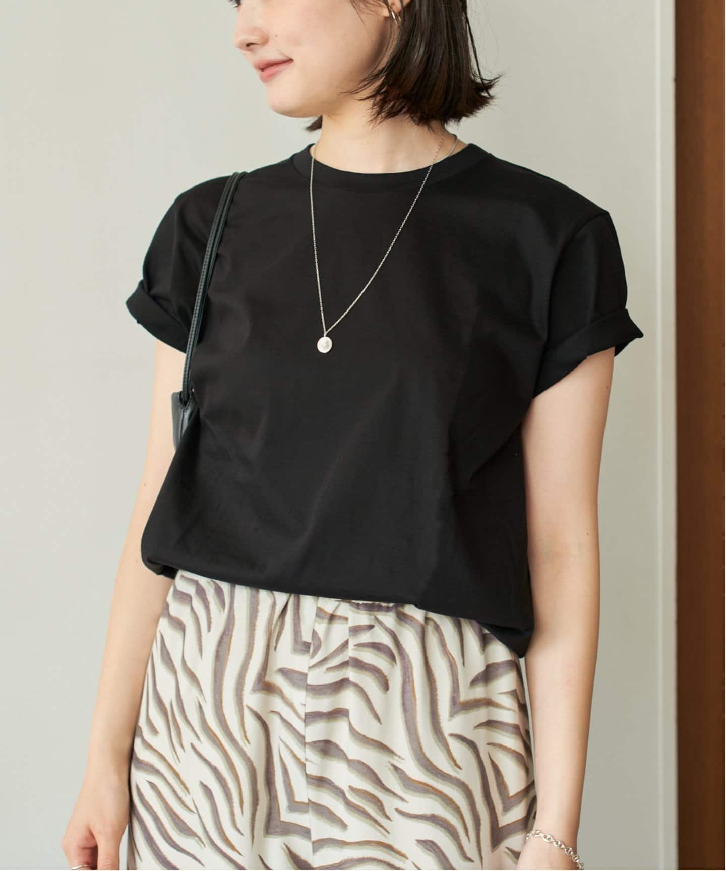 【プラージュ/Plage】の《追加 》Nuance Tシャツ インテリア・キッズ・メンズ・レディースファッション・服の通販 founy(ファニー) 　ファッション　Fashion　レディースファッション　Fashion for Women　トップス・カットソー　Cut & Sew Tops　シャツ・ブラウス・オフィスカジュアル　Elegant Blouses & Button-Ups　ロングTシャツ・Tシャツ　Longline T-Shirts & Tees　フィット　Fit, Slim Fit　ブラウジング　Blouson Silhouette, Cinched Waist　エレガント 上品　Elegant　ブラック|ID: prp329100004598785 ipo3291000000032753533
