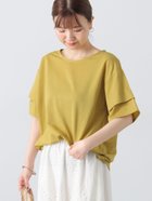 【テチチ/Te chichi】のプレーティング袖タックTシャツ 人気、トレンドファッション・服の通販 founy(ファニー) ファッション Fashion レディースファッション Fashion for Women トップス・カットソー Cut & Sew Tops シャツ・ブラウス・オフィスカジュアル Elegant Blouses & Button-Ups ロングTシャツ・Tシャツ Longline T-Shirts & Tees おすすめ Recommended / Our Picks シンプル Simple, Minimal ラウンド Round, Round Neck エレガント 上品 Elegant 定番 Standard, Basic Item 無地 Plain, Solid Color thumbnail イエロー|ID: prp329100004598811 ipo3291000000033623483