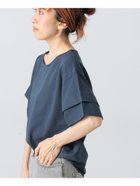 【テチチ/Te chichi】のプレーティング袖タックTシャツ 人気、トレンドファッション・服の通販 founy(ファニー) ファッション Fashion レディースファッション Fashion for Women トップス・カットソー Cut & Sew Tops シャツ・ブラウス・オフィスカジュアル Elegant Blouses & Button-Ups ロングTシャツ・Tシャツ Longline T-Shirts & Tees おすすめ Recommended / Our Picks シンプル Simple, Minimal ラウンド Round, Round Neck エレガント 上品 Elegant 定番 Standard, Basic Item 無地 Plain, Solid Color thumbnail ネイビー|ID: prp329100004598811 ipo3291000000033623486