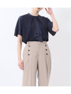 【タカキュー/TAKA-Q】のシルケットポンチ ボウタイ 半袖プルオーバー 人気、トレンドファッション・服の通販 founy(ファニー) ファッション Fashion レディースファッション Fashion for Women トップス・カットソー Cut & Sew Tops カジュアルプルオーバー・ニットトップス Pullovers & Knit Tops / Casual Pullovers インナー Innerwear 春 Spring 秋 Autumn カーディガン Cardigan, Knitwear シアー Sheer, See-Through シルケット Silket, Silky Cotton ジャケット Jacket, Outerwear ジョーゼット Georgette, Semi-Sheer Fabric ストレッチ Stretch, Stretchy Fabric ストレート Straight, Straight Cut スーツ Suit, Formalwear なめらか Smooth, Silky Texture フィット Fit, Slim Fit フレア Flare, Flared ベーシック Basic, Essential 半袖 Short Sleeve, Half Sleeve 冬 Winter / This Winter A/W・秋冬 Autumn/Winter S/S・春夏 SS, Spring/Summer, Warm Season おすすめ Recommended / Our Picks 夏 Summer エレガント 上品 Elegant ギフト プレゼント Gift / Present ビジネス 仕事 通勤 Business / Work / Commuting thumbnail 75紺|ID: prp329100004598864 ipo3291000000033544946
