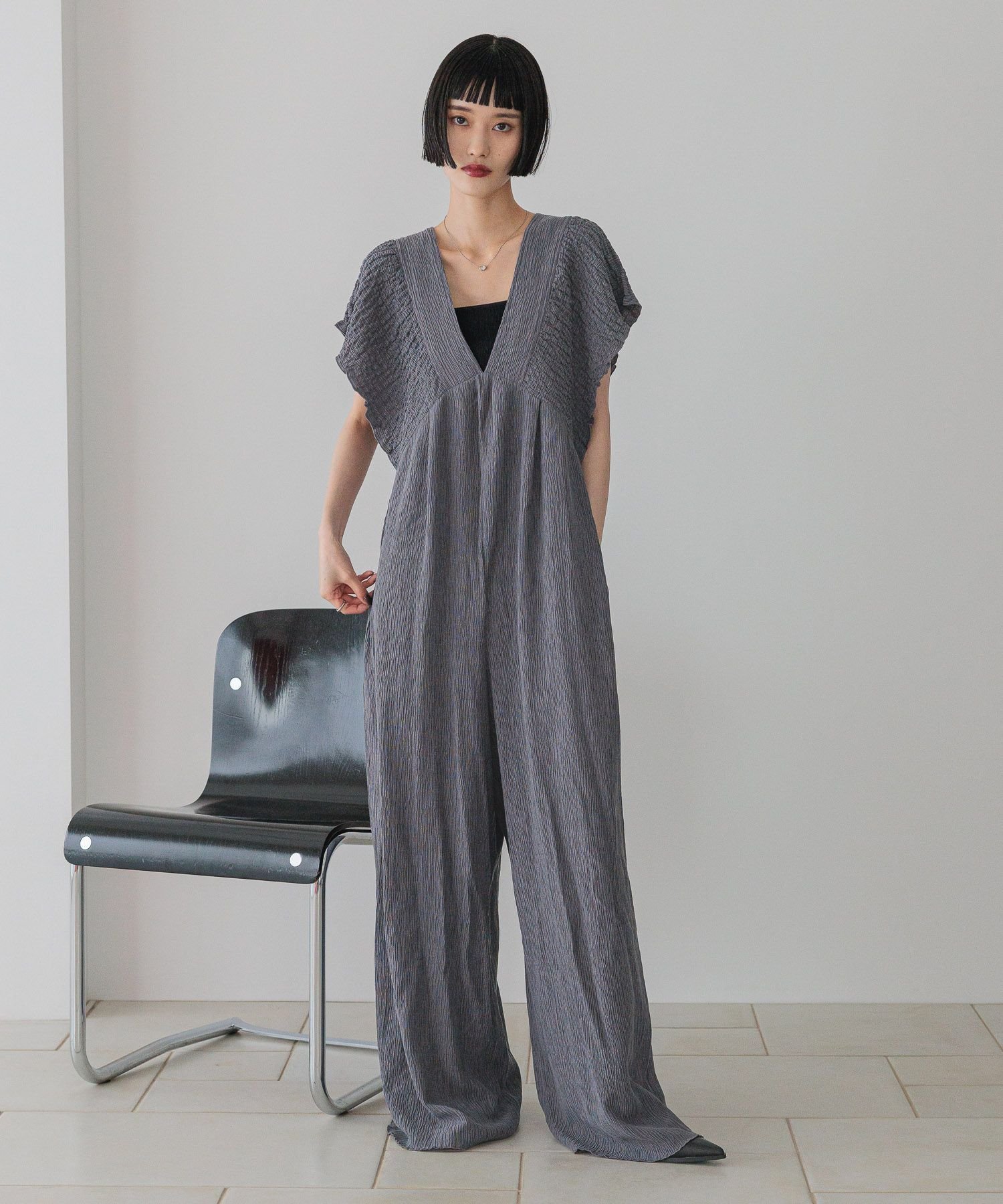 【ローリーズファーム/LOWRYS FARM】のヨウリュウシャーリングサロペット インテリア・キッズ・メンズ・レディースファッション・服の通販 founy(ファニー) 　ファッション　Fashion　レディースファッション　Fashion for Women　ワンピース　Dresses　サロペット&オールインワン　Dungarees & Jumpsuit Styles　おすすめ　Recommended / Our Picks　インナー　Innerwear　サロペット　Overalls, Salopette　シャーリング　Shirring, Ruched　WEB限定カラーグレー|ID: prp329100004598871 ipo3291000000034239716