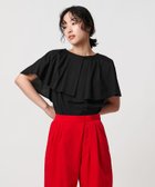 【ユナイテッドアローズ/UNITED ARROWS】のケープフリルカバー2WAY Tシャツ 人気、トレンドファッション・服の通販 founy(ファニー) ファッション Fashion レディースファッション Fashion for Women トップス・カットソー Cut & Sew Tops シャツ・ブラウス・オフィスカジュアル Elegant Blouses & Button-Ups ロングTシャツ・Tシャツ Longline T-Shirts & Tees カットソー Cut and Sewn Top ドレープ Drape, Draping Fabric ノースリーブ Sleeveless, No-Sleeve フェミニン Feminine, Girly フリル Frill, Ruffle フロント Front, Front Design ボトム Bottoms, Lower Wear マニッシュ Mannish, Boyish ミックス Mix, Mixed Style ランダム Random, Irregular リゾート Resort, Vacation Style リラックス Relax, Relaxed Fit おすすめ Recommended / Our Picks エレガント 上品 Elegant thumbnail BLACK|ID: prp329100004598872 ipo3291000000033362757