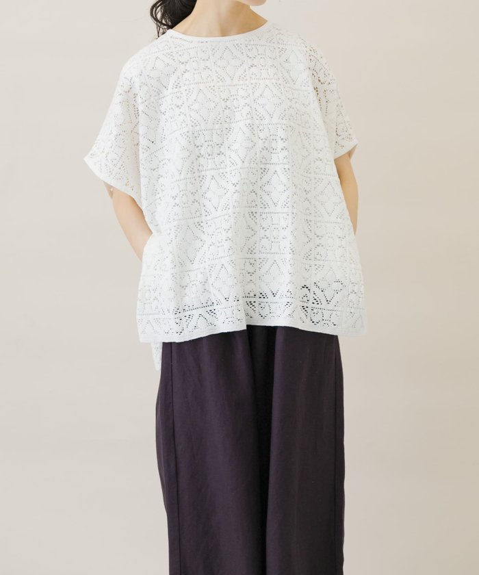 【かぐれ/kagure / URBAN RESEARCH】のコットンレースポンチョプルオーバー インテリア・キッズ・メンズ・レディースファッション・服の通販 founy(ファニー) https://founy.com/ ファッション Fashion レディースファッション Fashion for Women トップス・カットソー Cut & Sew Tops カジュアルプルオーバー・ニットトップス Pullovers & Knit Tops / Casual Pullovers 2025年 2025 2025春夏・S/S Spring/Summer 2025 SS25 インド Indian Textile インナー Innerwear ベスト Vest, Waistcoat ボトム Bottoms, Lower Wear ラッセル Raschel, Raschel Lace レース Lace, Lace Fabric エレガント 上品 Elegant 夏 Summer 巾着 Drawstring Bag, Kinchaku S/S・春夏 SS, Spring/Summer, Warm Season |ID: prp329100004598878 ipo3291000000032724226
