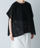 【かぐれ/kagure / URBAN RESEARCH】のコットンレースポンチョプルオーバー BLACK|ID: prp329100004598878 ipo3291000000032724234