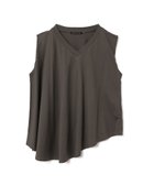 【マーコート/MARcourt】のmizuiro ind Vネックアシンメトリーノースリーブプルオーバー チャコールグレー|ID: prp329100004598973 ipo3291000000032691115