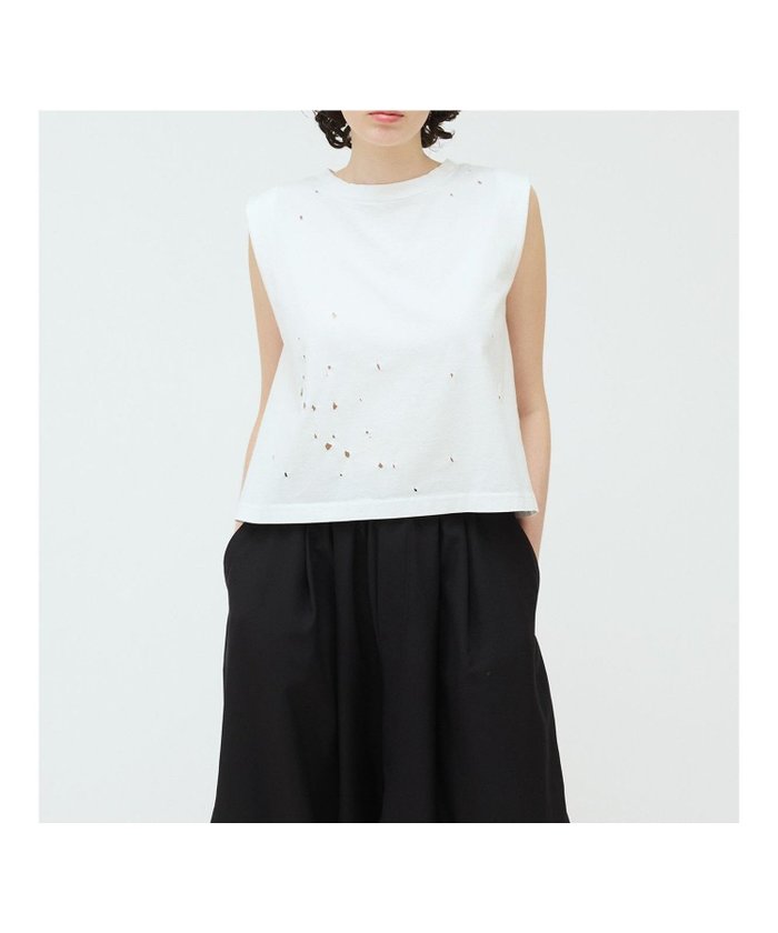 【マーコート/MARcourt】のmizuiro ind パンチングノースリーブプルオーバー インテリア・キッズ・メンズ・レディースファッション・服の通販 founy(ファニー) https://founy.com/ ファッション Fashion レディースファッション Ladies' Fashion Online トップス・カットソー Tops/Tshirt キャミソール / ノースリーブ No Sleeves プルオーバー Pullover インナー Inner コンパクト Compact ショート Short ドット Dot ランダム Random 人気 Popularity 水玉 Polka Dots |ID: prp329100004598987 ipo3291000000032691233