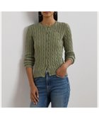 【ラルフローレン/RALPH LAUREN】のケーブルニット コットン カーディガン 300グリーン|ID: prp329100004599000 ipo3291000000032691303
