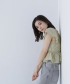 【ナチュラル ビューティー ベーシック/NATURAL BEAUTY BASIC】のレースアップシャーリングブラウス ライトグリーン|ID: prp329100004599013 ipo3291000000032691397