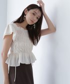 【ナチュラル ビューティー ベーシック/NATURAL BEAUTY BASIC】のレースアップシャーリングブラウス オフホワイト1|ID: prp329100004599013 ipo3291000000032691398