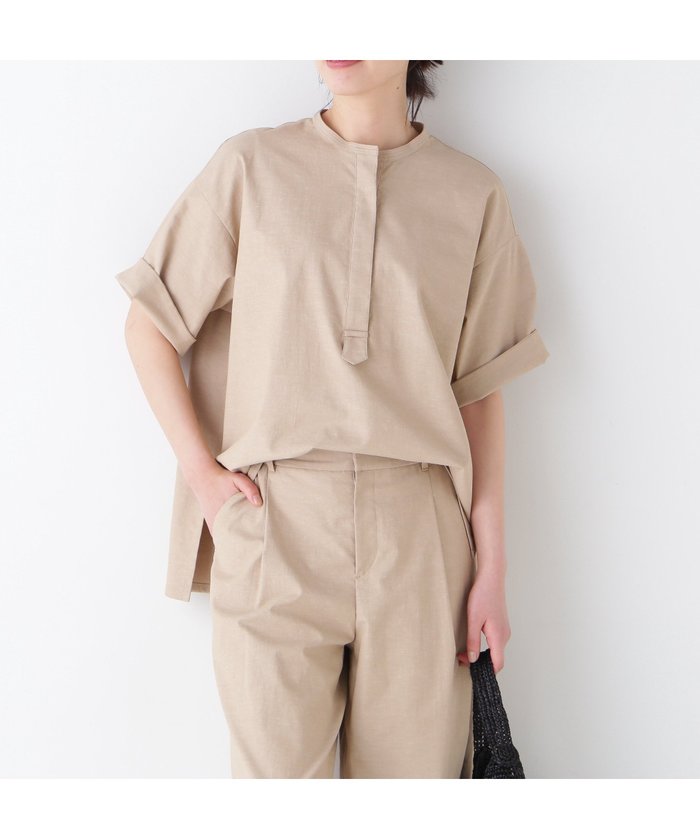 【ヒューマンウーマン/HUMAN WOMAN】のクールマックス混オーバーブラウス インテリア・キッズ・メンズ・レディースファッション・服の通販 founy(ファニー) https://founy.com/ ファッション Fashion レディースファッション Ladies' Fashion Online トップス・カットソー Tops/Tshirt シャツ/ブラウス Shirts/Blouses おすすめ Recommend オックス Ox クール Cool スキッパー Skipper セットアップ Set Up ボトム Bottom 夏 Summer |ID: prp329100004599020 ipo3291000000032691426
