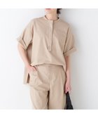 【ヒューマンウーマン/HUMAN WOMAN】のクールマックス混オーバーブラウス ベージュ|ID: prp329100004599020 ipo3291000000032691427
