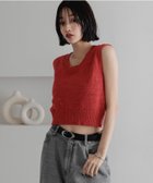 【ローリーズファーム/LOWRYS FARM】のスラブバックボタンベスト レッド35|ID: prp329100004599044 ipo3291000000032691679