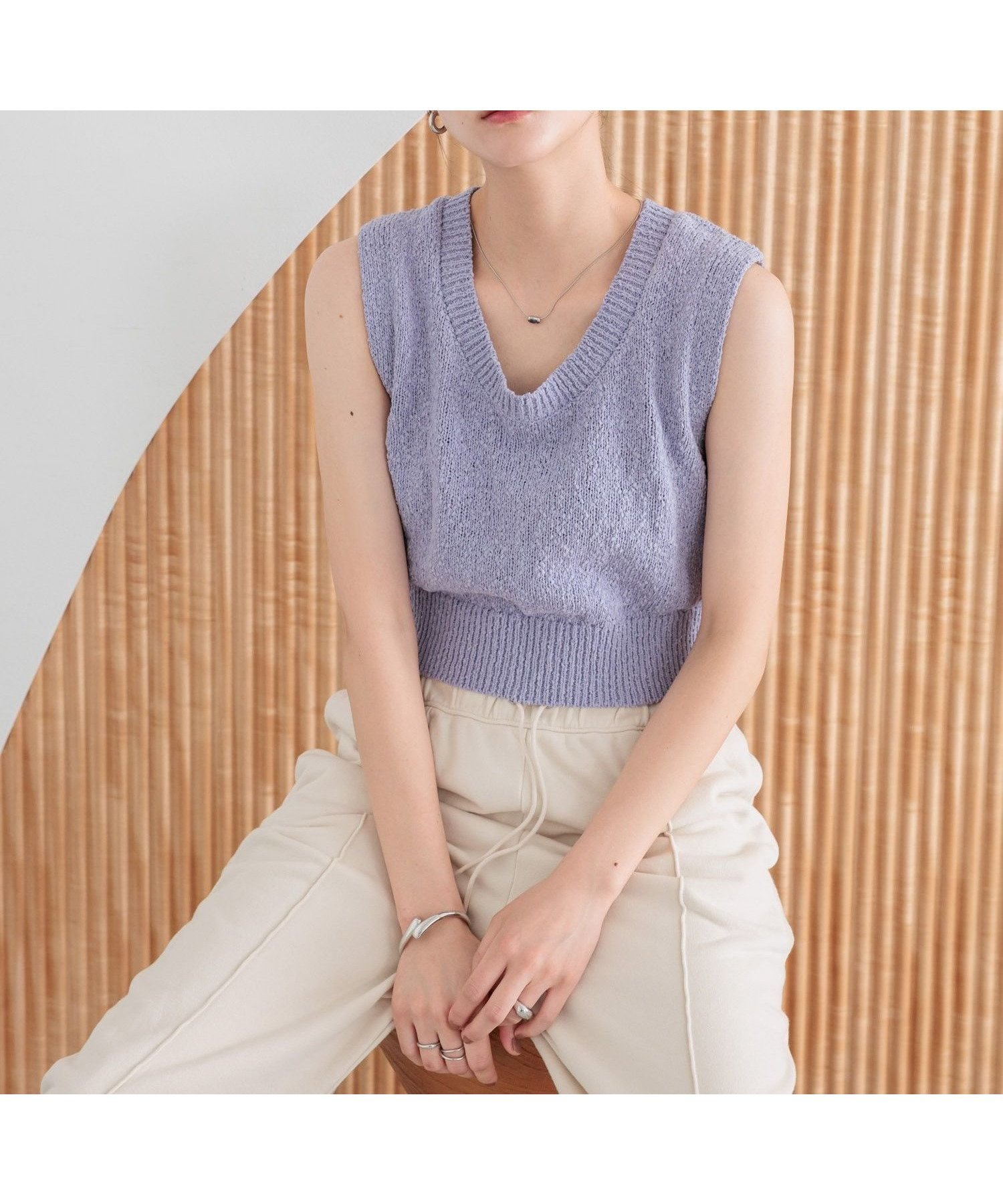【ローリーズファーム/LOWRYS FARM】のスラブバックボタンベスト インテリア・キッズ・メンズ・レディースファッション・服の通販 founy(ファニー) 　ファッション　Fashion　レディースファッション　Ladies' Fashion Online　アウター　Coat Outerwear　トップス・カットソー　Tops/Tshirt　ベスト/ジレ　Gilets/Vests　バッグ　Bag　おすすめ　Recommend　インナー　Inner　スリット　Slit　ノースリーブ　No Sleeve　夏　Summer　秋　Autumn/Fall　長袖　Long Sleeve　パープル92|ID: prp329100004599044 ipo3291000000032691680
