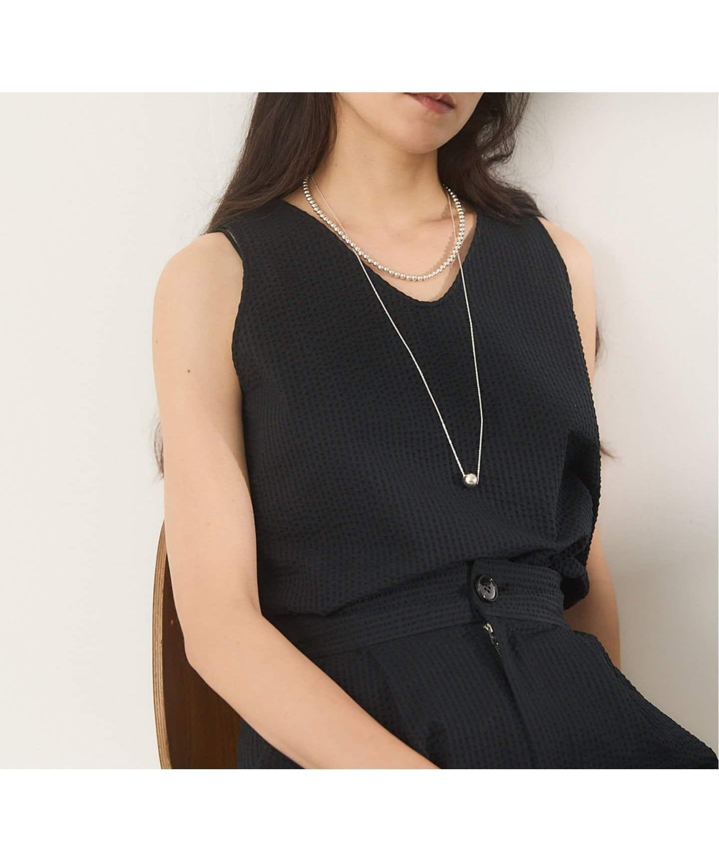 【イエナ/IENA】のBLACK シアサッカータンクトップ インテリア・キッズ・メンズ・レディースファッション・服の通販 founy(ファニー) 　ファッション　Fashion　レディースファッション　Ladies' Fashion Online　2025年　2025　2025-2026秋冬・A/W　Aw/Autumn/Winter/Fw/Fall/2025-2026　おすすめ　Recommend　アウトドア　Outdoor　サッカー　Soccer　スポーツ　Sports　セットアップ　Set Up　ノースリーブ　No Sleeve　パターン　Pattern　エレガント 上品　Elegant　夏　Summer　ブラック|ID: prp329100004599078 ipo3291000000032691944
