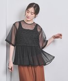 【その他のブランド/Other】のエンブロイダリー プリーツ ブラウス BLACK|ID: prp329100004599119 ipo3291000000033001756