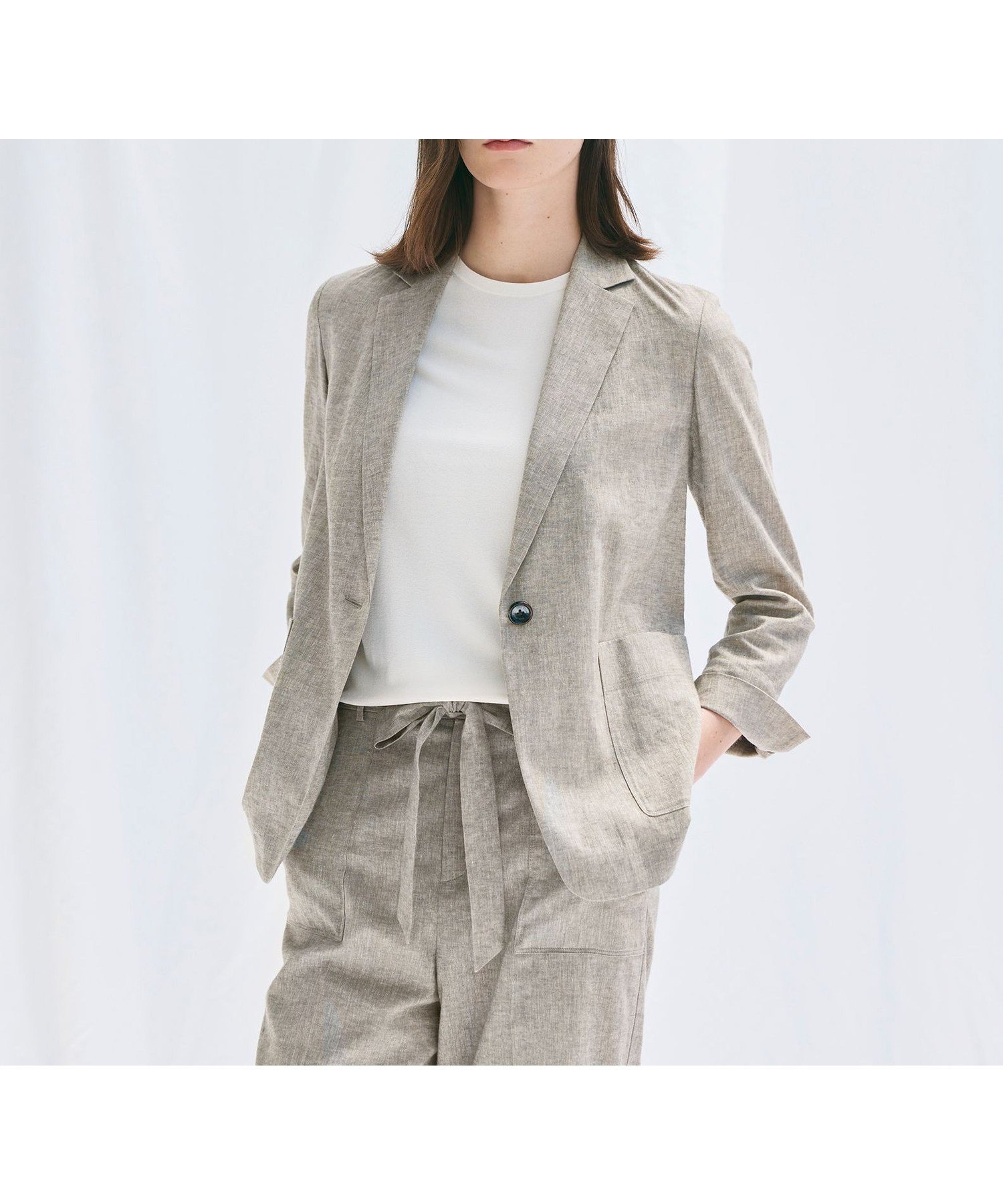 【ポール スチュアート/Paul Stuart】の【Precious掲載】【ウォッシャブル】ストレッチリネン ジャケット 人気、トレンドファッション・服の通販 founy(ファニー) 　雑誌掲載アイテム　Magazine Items　ファッション雑誌　Fashion Magazines　プレシャス　Precious　ファッション　Fashion　レディースファッション　Ladies' Fashion Online　アウター　Coat Outerwear　ジャケット　Jackets　ウォッシャブル　Washable　カーディガン　Cardigan　ジャケット　Jacket　ストレッチ　Stretch　セットアップ　Set Up　パッチ　Patch　ボトム　Bottom　ポケット　Pocket　リネン　Linen　リラックス　Relax　雑誌　Magazine　 other-1|ID: prp329100004599130 ipo3291000000032692350