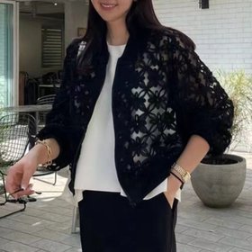 【メゾンドラティール/maison de LATIR】の夏のレースブルゾン 人気、トレンドファッション・服の通販 founy(ファニー) ファッション Fashion レディースファッション Ladies' Fashion Online アウター Coat Outerwear ブルゾン Blouson/Jackets デニム Denim バランス Balance ブルゾン Blouson レース Race 夏 Summer |ID:prp329100004599137