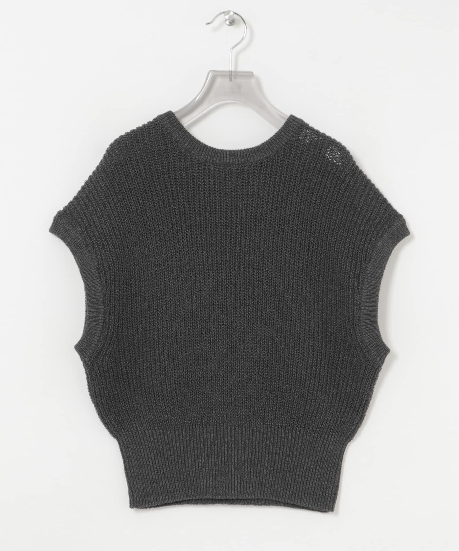 【アーバンリサーチ/URBAN RESEARCH】のペーパーヤーンフレンチスリーブニット インテリア・キッズ・メンズ・レディースファッション・服の通販 founy(ファニー) 　ファッション　Fashion　レディースファッション　Ladies' Fashion Online　トップス・カットソー　Tops/Tshirt　ニット　Knit Tops　2025年　2025　2025春夏・S/S　Ss,Spring/Summer,2025　おすすめ　Recommend　キャミワンピース　Cami Dress　スラックス　Slacks　スリーブ　Sleeve　デニム　Denim　フレンチ　French　ベーシック　Basic　夏　Summer　S/S・春夏　Ss・Spring/Summer　CHARCOAL|ID: prp329100004599142 ipo3291000000032692477