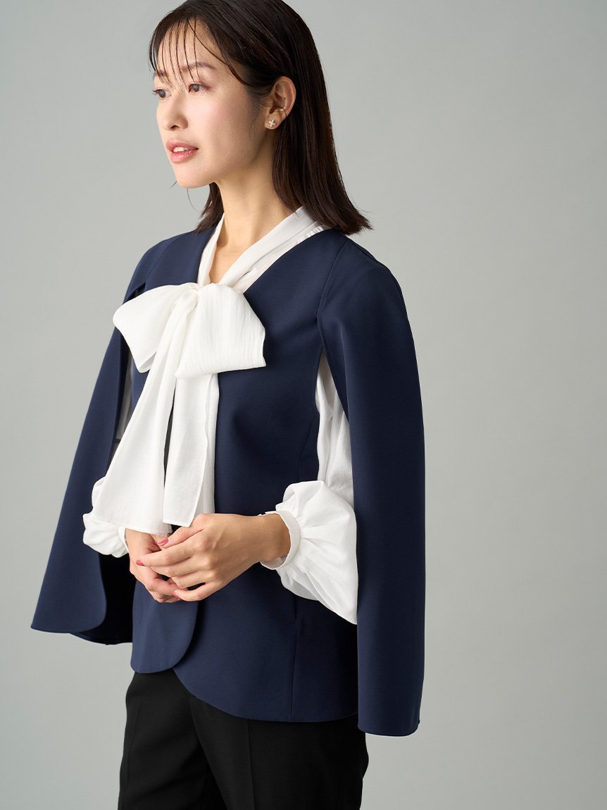 【セルフォード/CELFORD】のケープジャケット インテリア・キッズ・メンズ・レディースファッション・服の通販 founy(ファニー) 　雑誌掲載アイテム　Magazine Items　ファッション雑誌　Fashion Magazines　ストーリィ　STORY　ファッション　Fashion　レディースファッション　Ladies' Fashion Online　アウター　Coat Outerwear　ジャケット　Jackets　3月号　March Issue　ジャケット　Jacket　セレモニー　Ceremony　ダブル　Double　トレンド　Trend　ポケット　Pocket　雑誌　Magazine　DNVY[090]|ID: prp329100004599147 ipo3291000000032692526