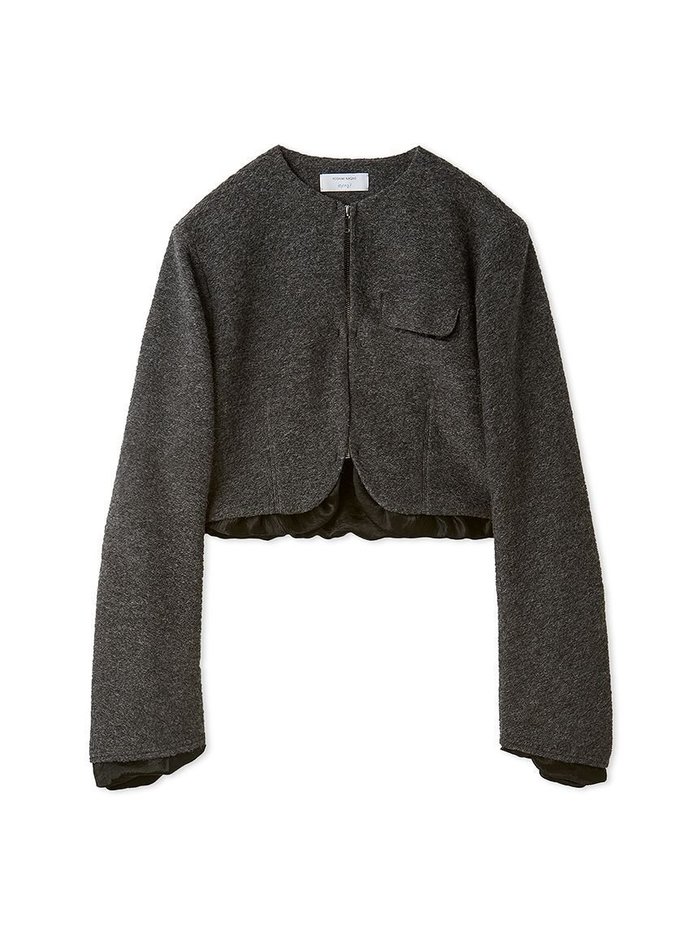 【スタイリング/styling】の【セットアップ対応】【YOSHIMI NAGAO】ショートジャケット インテリア・キッズ・メンズ・レディースファッション・服の通販 founy(ファニー) https://founy.com/ ファッション Fashion レディースファッション Ladies' Fashion Online アウター Coat Outerwear ジャケット Jackets おすすめ Recommend エレガント 上品 Elegant クロップド Cropped コレクション Collection ショート Short ジップ Zip ジャケット Jacket スラックス Slacks セットアップ Set Up チュール Tulle ツイスト Twist バルーン Balloon フロント Front ポケット Pocket ライナー Liner |ID: prp329100004599156 ipo3291000000032692596