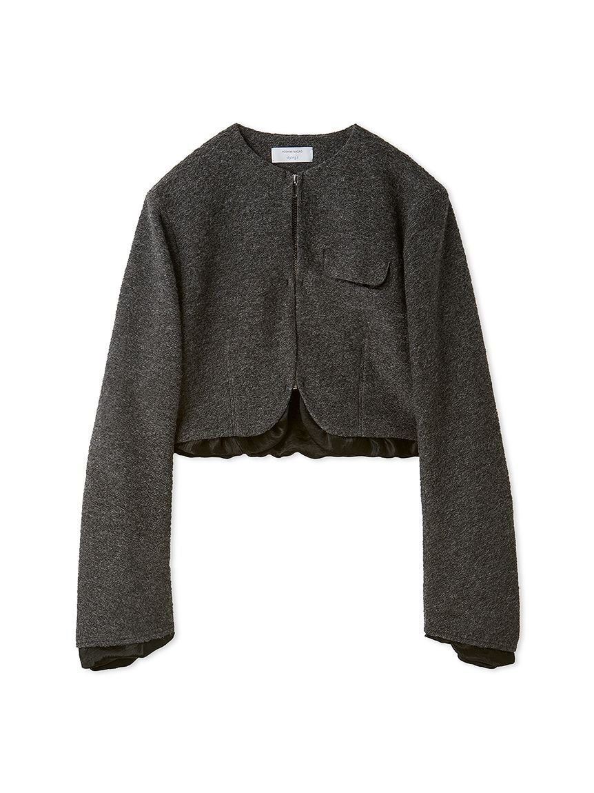 【スタイリング/styling】の【セットアップ対応】【YOSHIMI NAGAO】ショートジャケット インテリア・キッズ・メンズ・レディースファッション・服の通販 founy(ファニー) 　ファッション　Fashion　レディースファッション　Ladies' Fashion Online　アウター　Coat Outerwear　ジャケット　Jackets　おすすめ　Recommend　エレガント 上品　Elegant　クロップド　Cropped　コレクション　Collection　ショート　Short　ジップ　Zip　ジャケット　Jacket　スラックス　Slacks　セットアップ　Set Up　チュール　Tulle　ツイスト　Twist　バルーン　Balloon　フロント　Front　ポケット　Pocket　ライナー　Liner　CGRY[007]|ID: prp329100004599156 ipo3291000000032692598