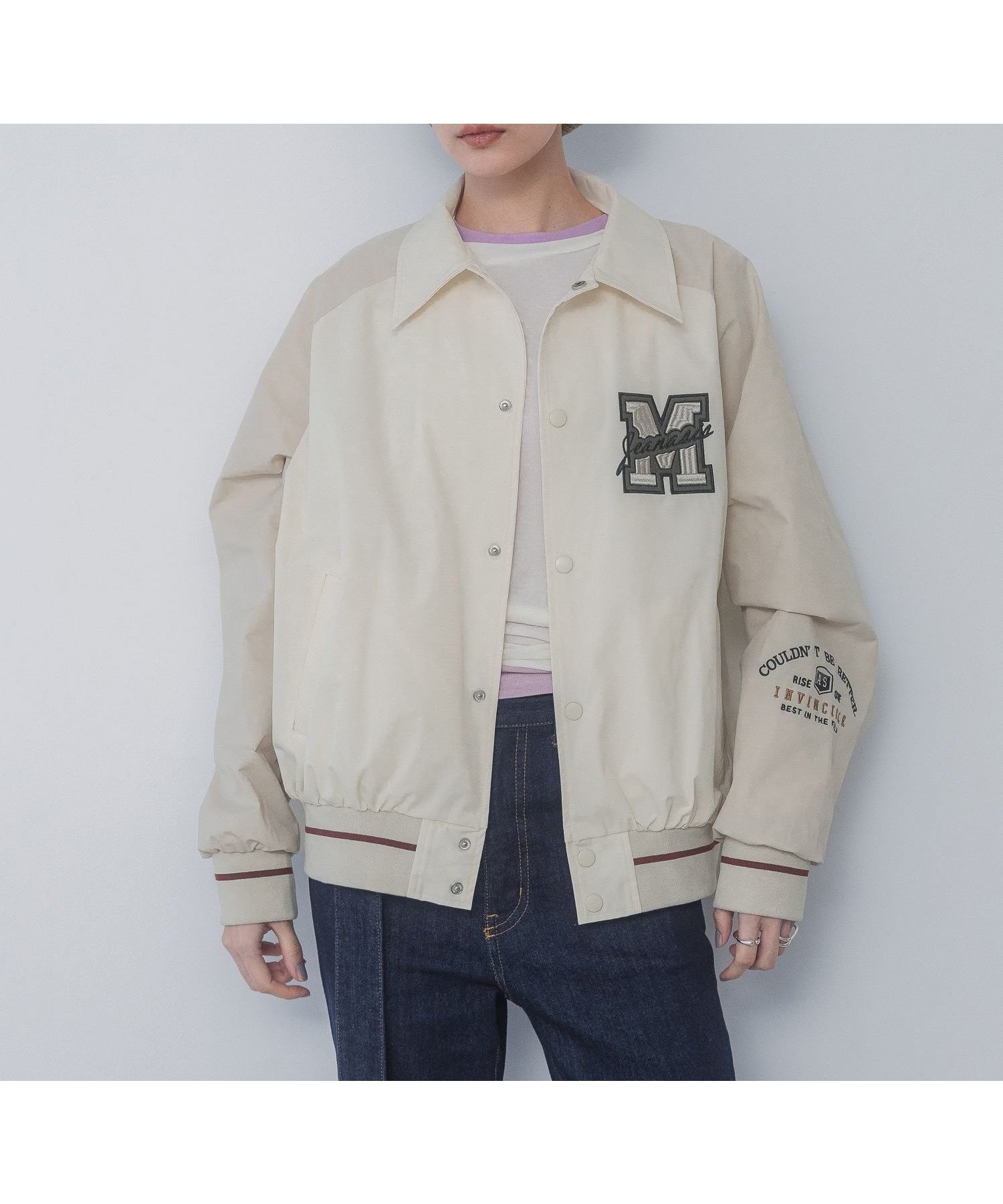 【ジーナシス/JEANASiS】のブロックカラースタジャン インテリア・キッズ・メンズ・レディースファッション・服の通販 founy(ファニー) 　ファッション　Fashion　レディースファッション　Ladies' Fashion Online　コンパクト　Compact　ストレッチ　Stretch　デニム　Denim　ボトム　Bottom　ワイド　Wide　ホワイト系その他|ID: prp329100004599174 ipo3291000000032692809