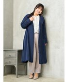 【その他のブランド/Other】のサテンノーカラーロングトレンチコート 紺|ID: prp329100004599179 ipo3291000000032692872