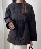 【ジュノア/JUNOAH】のウエストドロストキルティングアウター ブラック|ID: prp329100004599193 ipo3291000000032693089