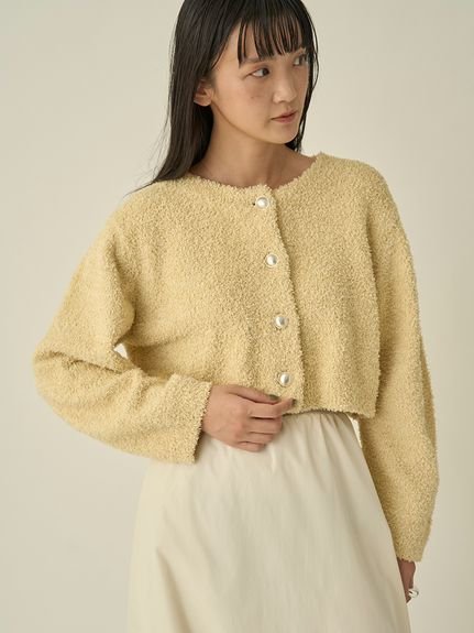 【エミ/emmi】のリボンヤーンニットジャケット インテリア・キッズ・メンズ・レディースファッション・服の通販 founy(ファニー) 　ファッション　Fashion　レディースファッション　Ladies' Fashion Online　アウター　Coat Outerwear　ジャケット　Jackets　おすすめ　Recommend　インナー　Inner　シルバー　Silver　ジャケット　Jacket　ダウン　Down　フォーマル　Formal　YEL[032]|ID: prp329100004599214 ipo3291000000032693224