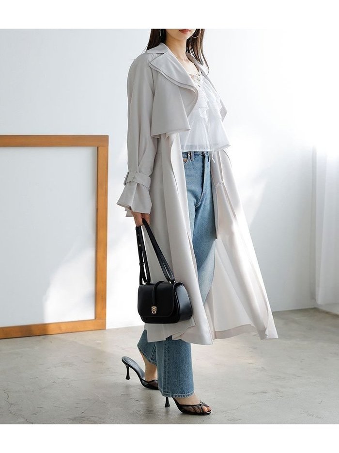 【スナイデル/SNIDEL】の【00サイズあり】Sustainableレイヤードグロストレンチ インテリア・キッズ・メンズ・レディースファッション・服の通販 founy(ファニー) https://founy.com/ ファッション Fashion レディースファッション Ladies' Fashion Online ウェーブ Wave 春 Spring 今季 This Season ストレート Straight とろみ Thickness 定番 Standard 人気 Popularity ラベンダー Lavender リボン Ribbon おすすめ Recommend |ID: prp329100004599215 ipo3291000000032693228