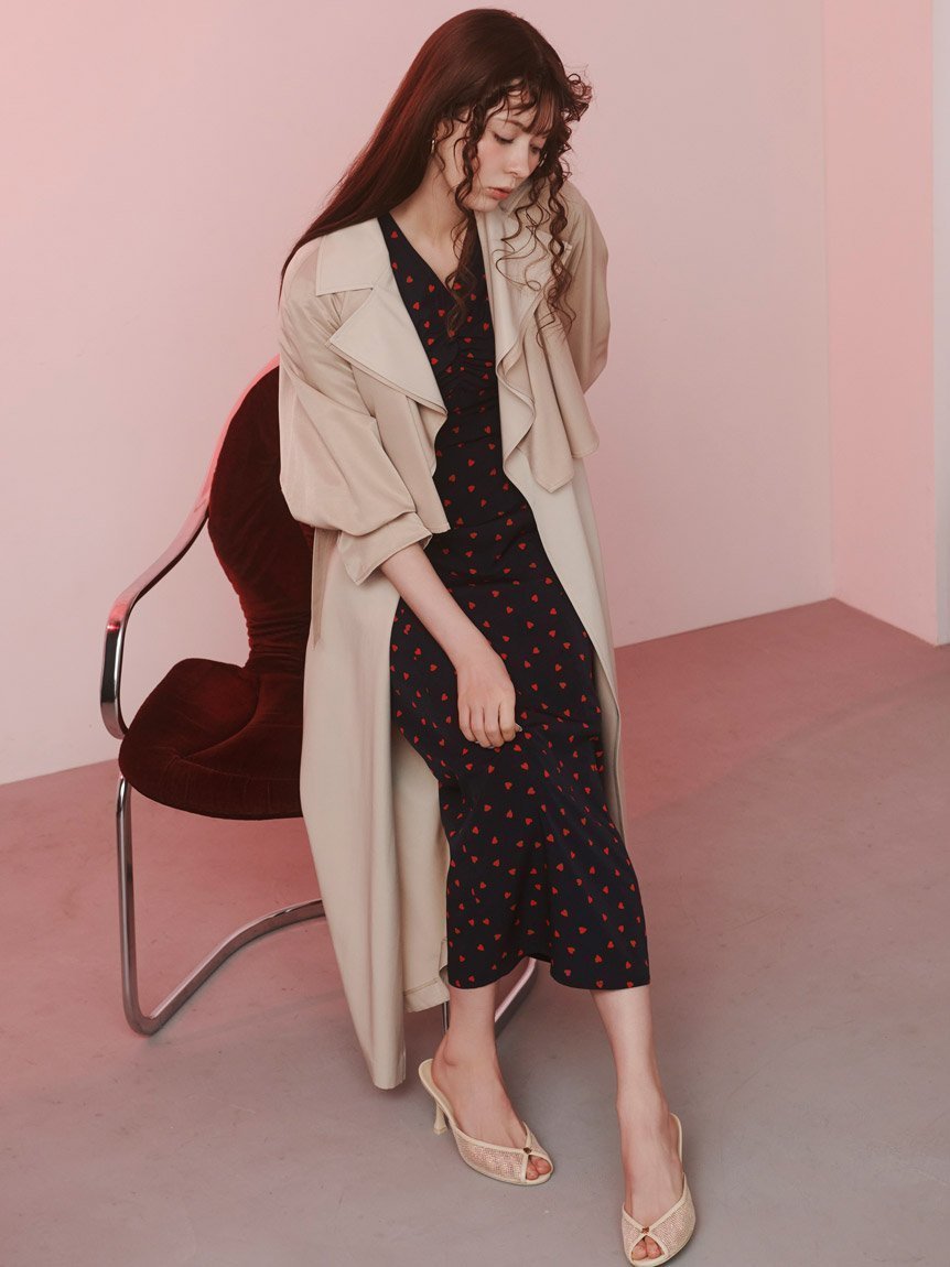 【スナイデル/SNIDEL】の【00サイズあり】Sustainableレイヤードグロストレンチ インテリア・キッズ・メンズ・レディースファッション・服の通販 founy(ファニー) 　ファッション　Fashion　レディースファッション　Ladies' Fashion Online　ウェーブ　Wave　春　Spring　今季　This Season　ストレート　Straight　とろみ　Thickness　定番　Standard　人気　Popularity　ラベンダー　Lavender　リボン　Ribbon　おすすめ　Recommend　BEG[037]|ID: prp329100004599215 ipo3291000000032693230