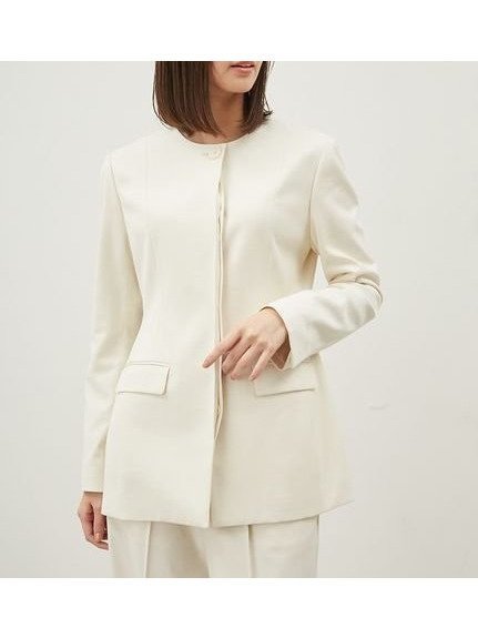 【ミラオーウェン/Mila Owen】のSET UP比翼釦構築フォルムジャケット 人気、トレンドファッション・服の通販 founy(ファニー) 　ファッション　Fashion　レディースファッション　Fashion for Women　アウター　Coat / Outerwear Collection　レディースジャケット・軽アウター　Jackets　おすすめ　Recommended / Our Picks　エレガント 上品　Elegant　クラシック　Classic, Timeless Style　シンプル　Simple, Minimal　ジャケット　Jacket, Outerwear　セットアップ　Set-Up, Coordinated Outfit　バランス　Balance, Style Balance　パターン　Pattern, Design Print　フォルム　Silhouette, Form　フロント　Front, Front Design　 other-1|ID: prp329100004599226 ipo3291000000032693302